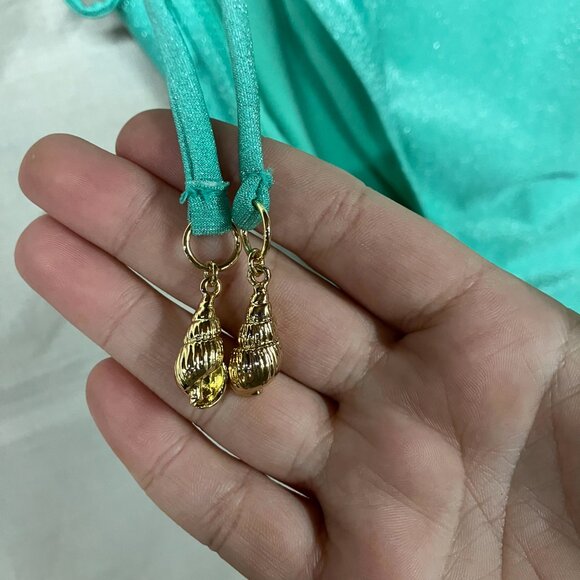 Shade & Shore Turquoise Green Sparkle Bandeau Medium Coverage One Piece Swimsuit - Picture 8 of 16